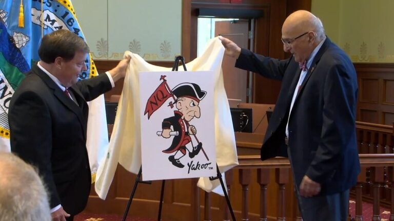 Mayor Unveils Revised Mascot For North Quincy High School