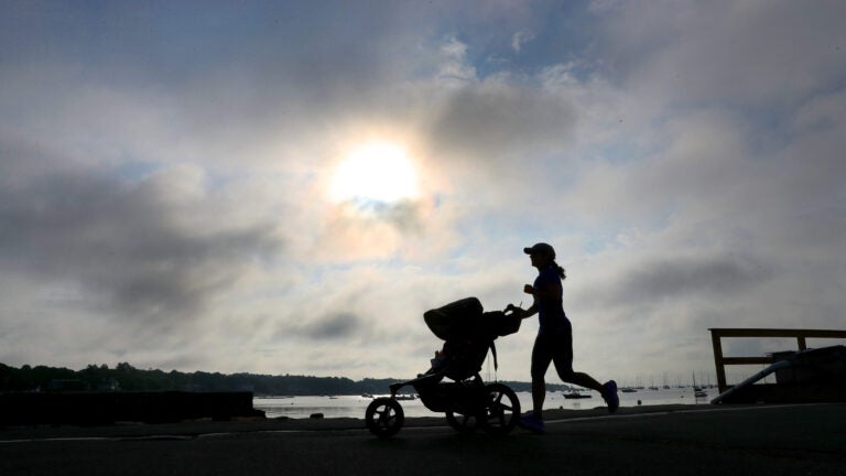 Bethany Couto runs in Mattapoisett.