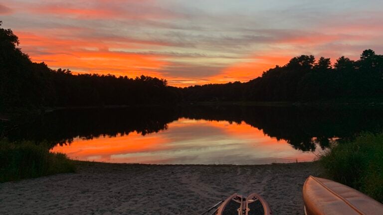 Sunset at Kingsbury Pond in Norfolk