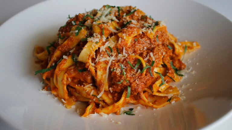 Tagliatelle with bolognese at Stella