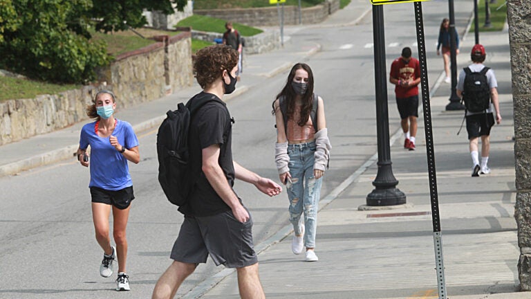 Students at Boston College.