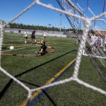 Soccer practice at Marshfield High School.