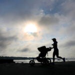 A woman runs in Mattapoisett.