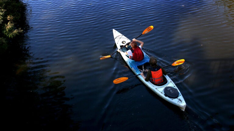 Paddling on the Esplanade.