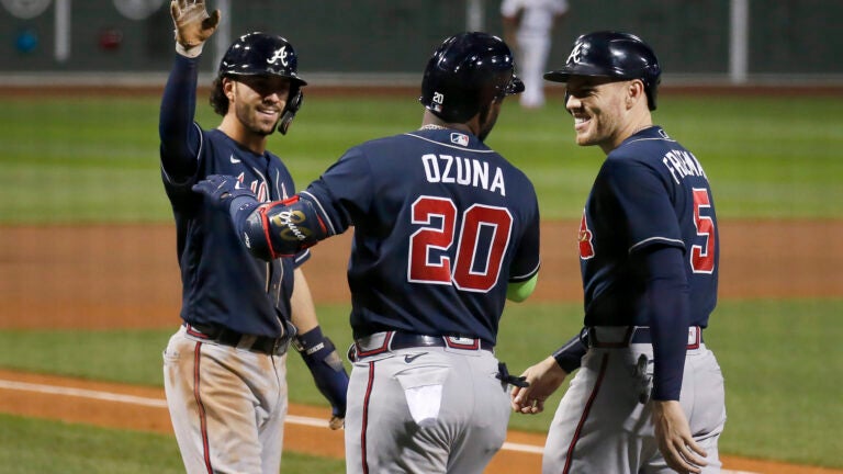 Marcell Ozuna homers, takes selfie, 10/01/2020