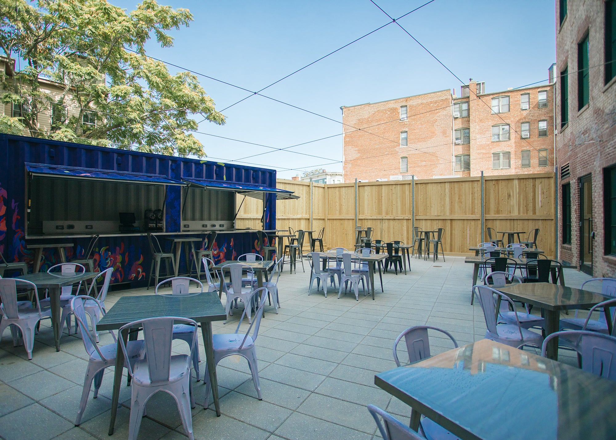 The patio at The Dial
