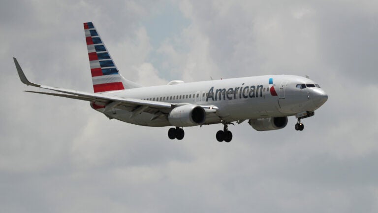 An American Airlines plane.