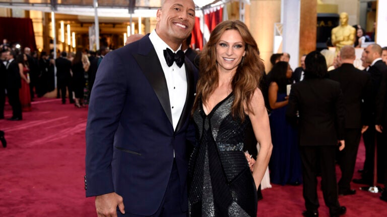 Dwayne Johnson and Lauren Hashian