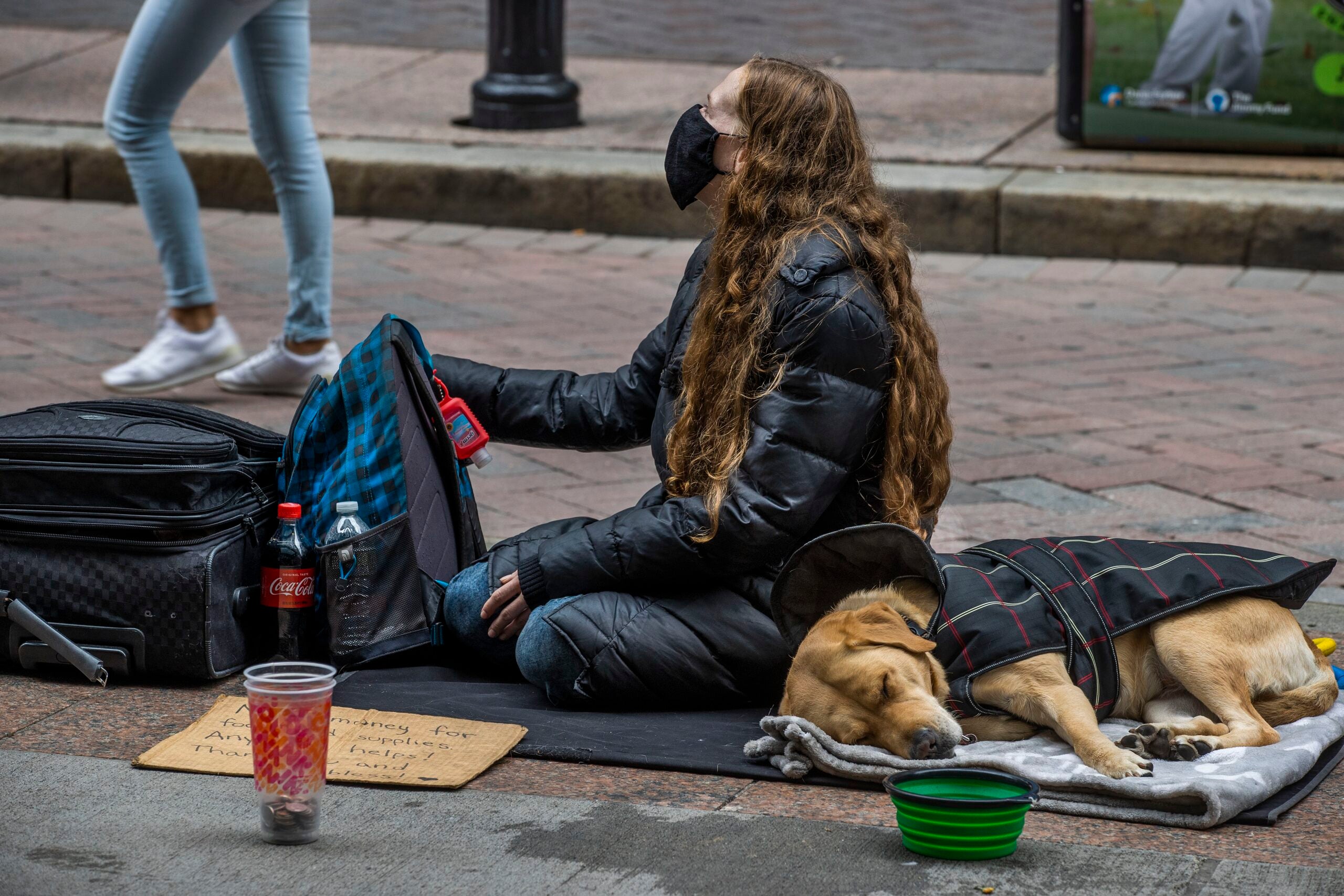 homeless woman