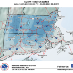 Expected snowfall totals.