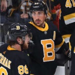 David Pastrnak and Brad Marchand