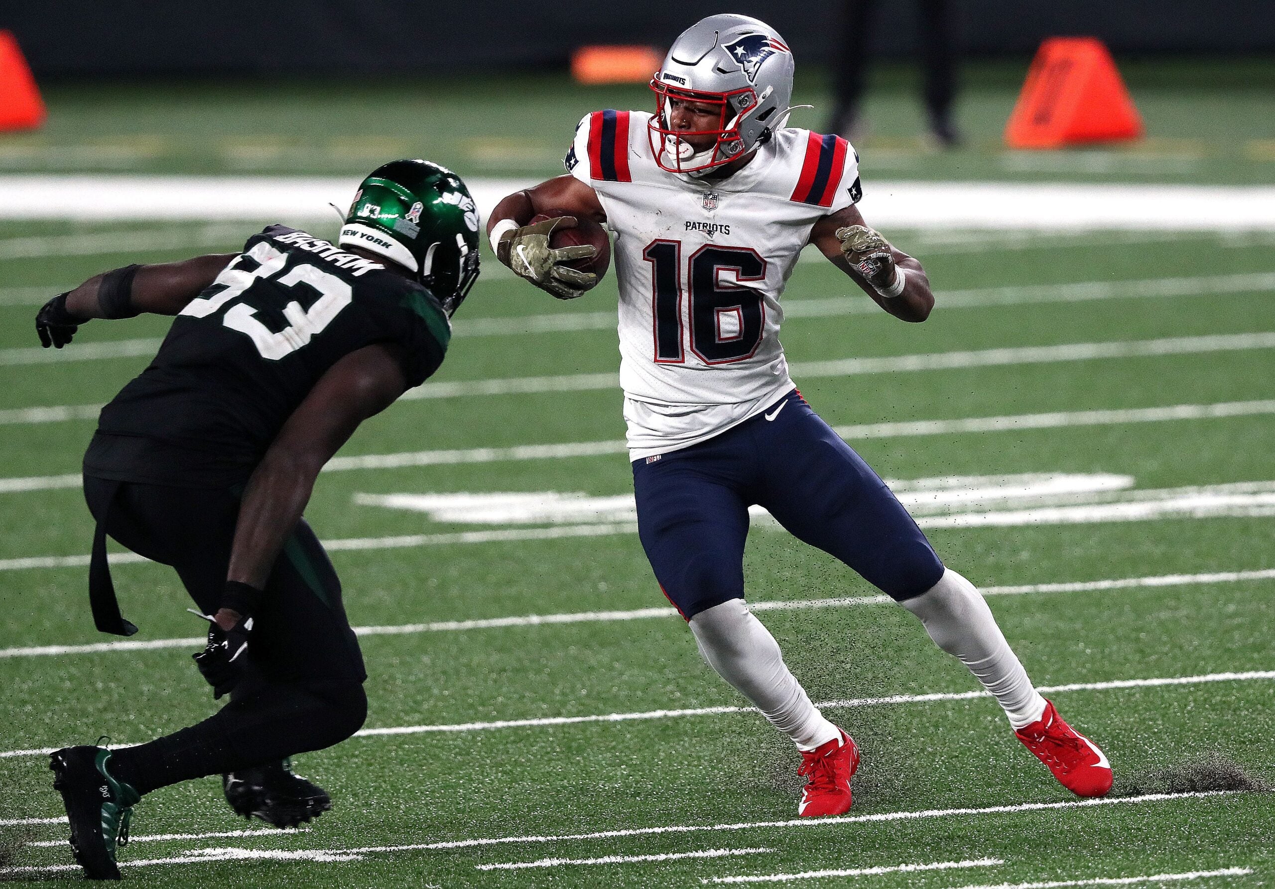 For former Patriot Jakobi Meyers, the gridiron is greener in the