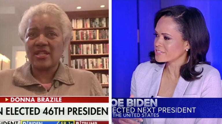 Donna Brazile and Linsey Davis