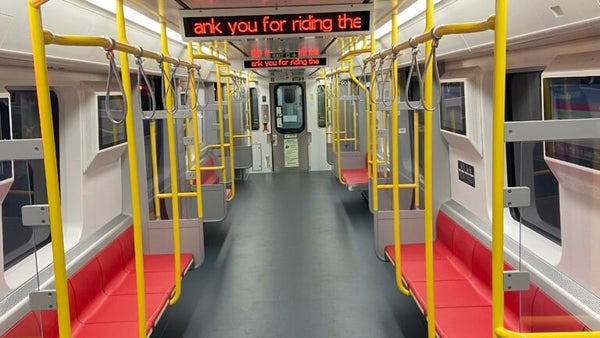The MBTA's new Red Line train is slowly returning to passenger service