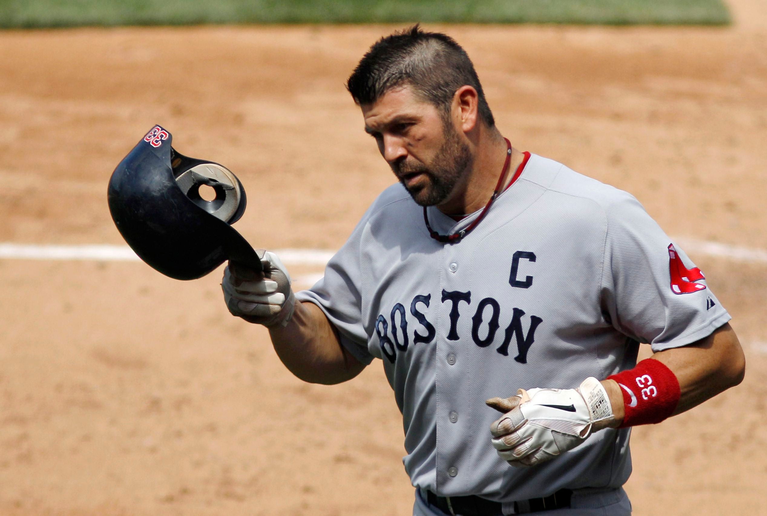Jason Varitek's wife provided an encouraging update after he tested  positive for COVID-19