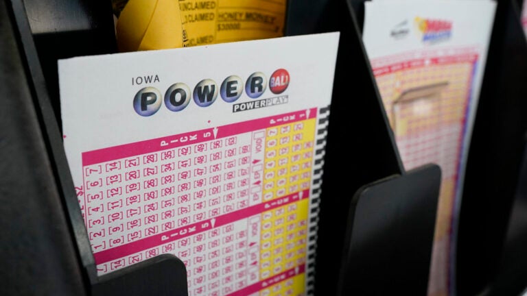 Blank forms for the Powerball lottery in Iowa.