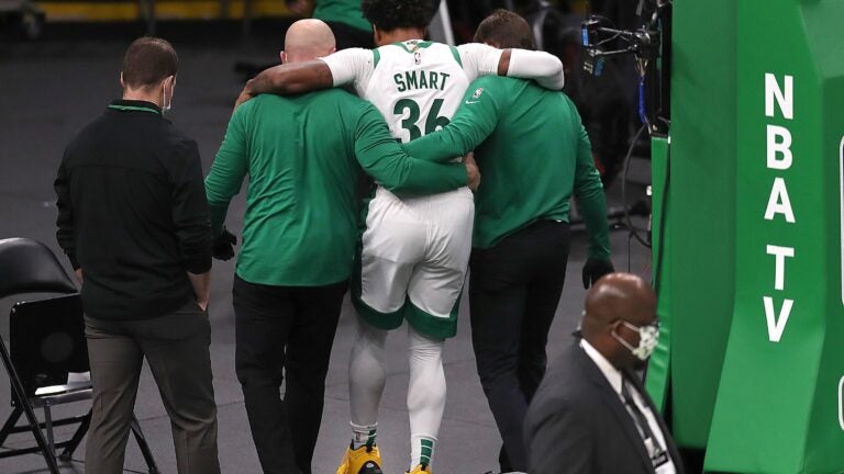 Marcus Smart describes calf popping twice vs. Lakers: 'Thank God