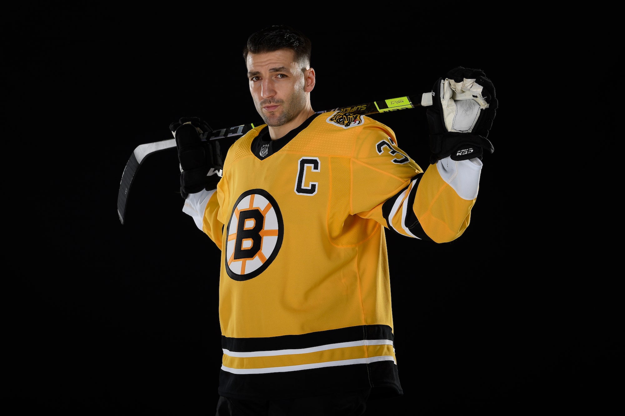 David Krejci Autographed Boston Bruins Alt Retro Adidas Jersey