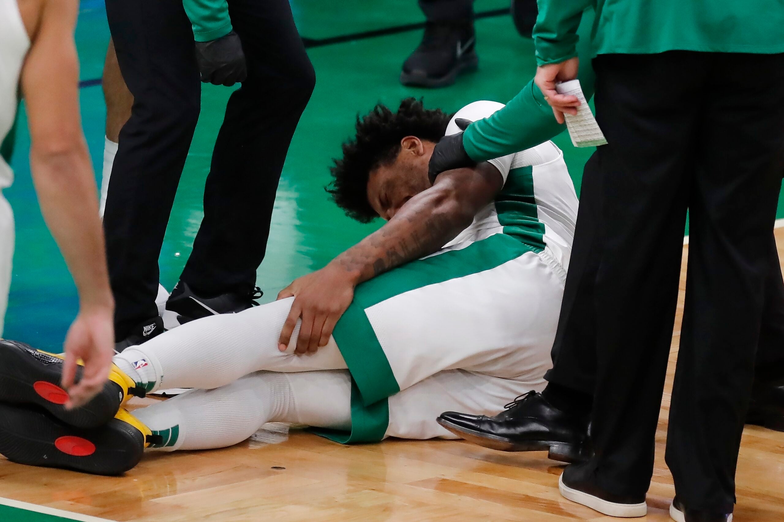 Marcus Smart describes calf popping twice vs. Lakers: 'Thank God