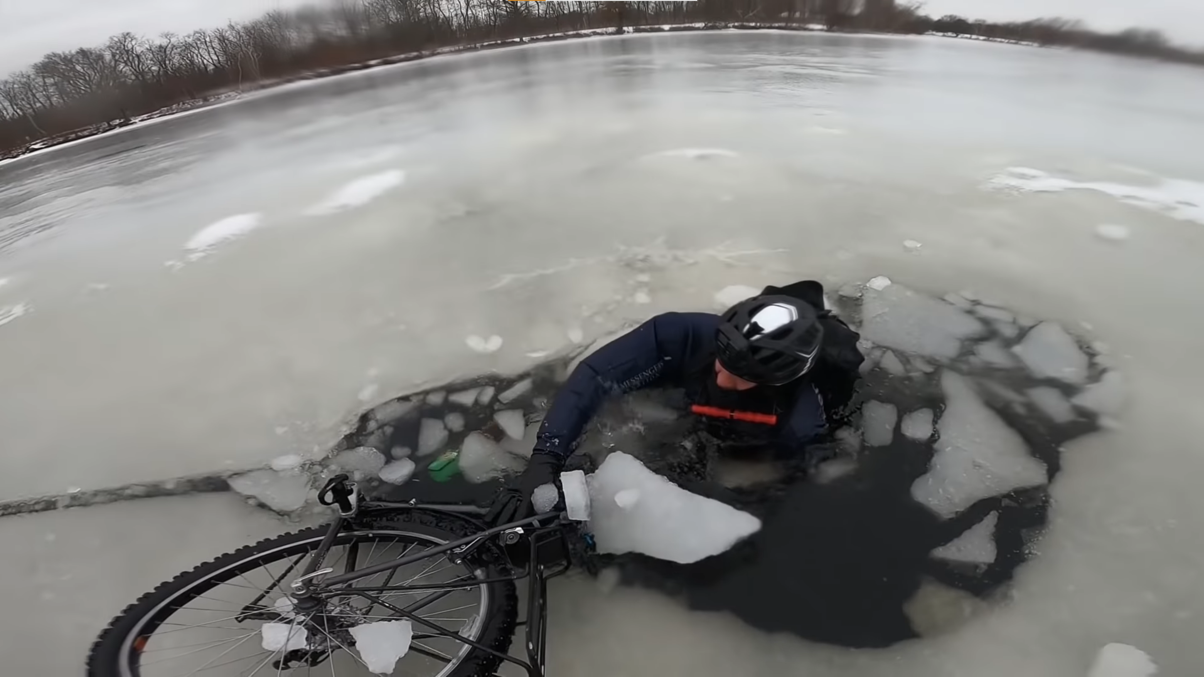 Boston Man Bikes On Frozen Charles River Falls Through The Ice Bikes On River Again A Week Later
