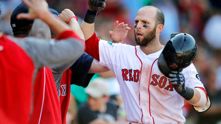 MVP Pedroia lights up Red Sox' clubhouse