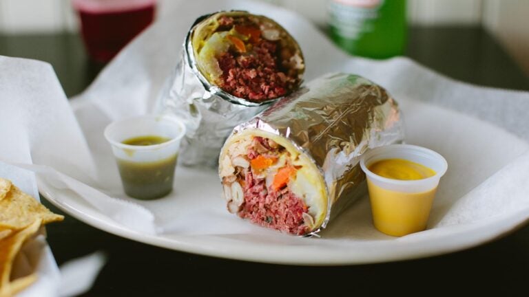 Corned beef and cabbage burrito from Anna's Taqueria