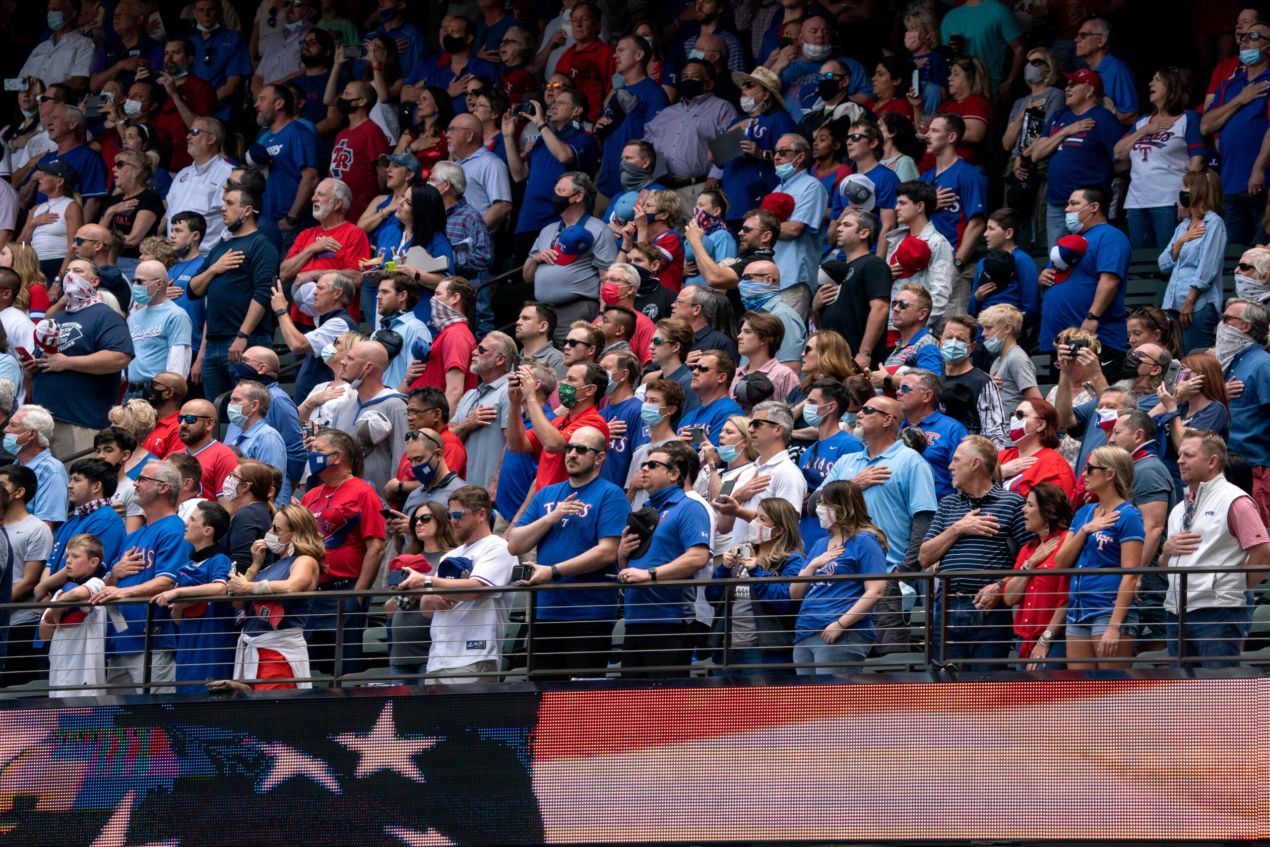 Texas Rangers Fill Stands With Fans Who Accept Calculated Risk