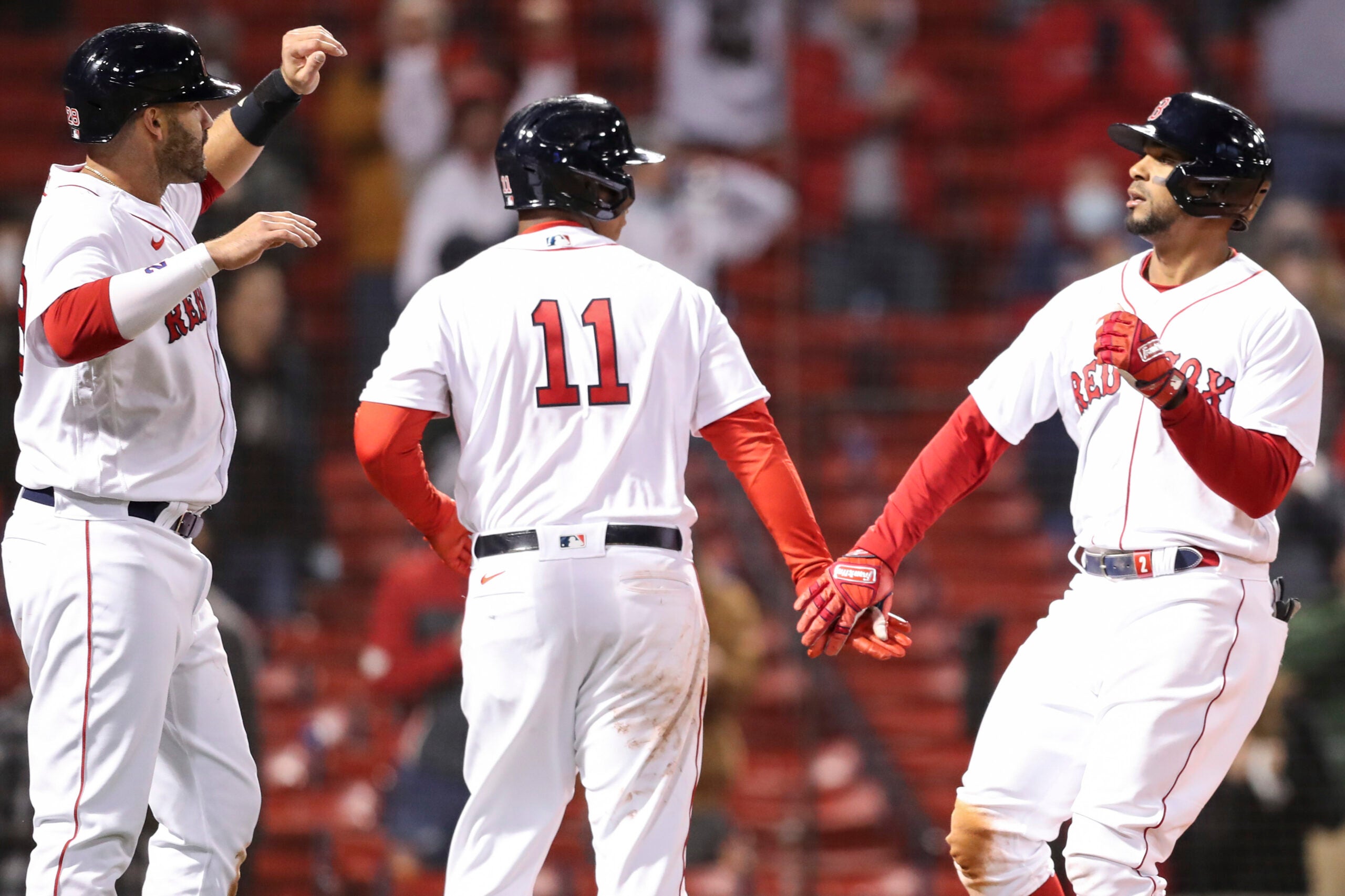 Red Sox get their first win of the season with 11-2 thumping of the Rays