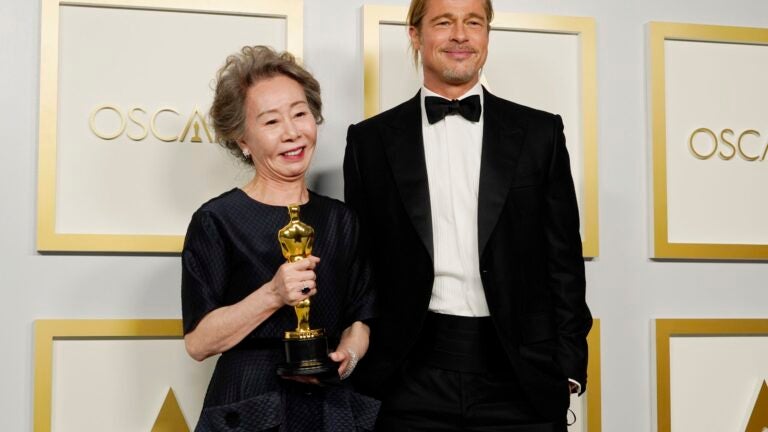 Youn Yuh-Jung Brad Pitt 2021 Oscars