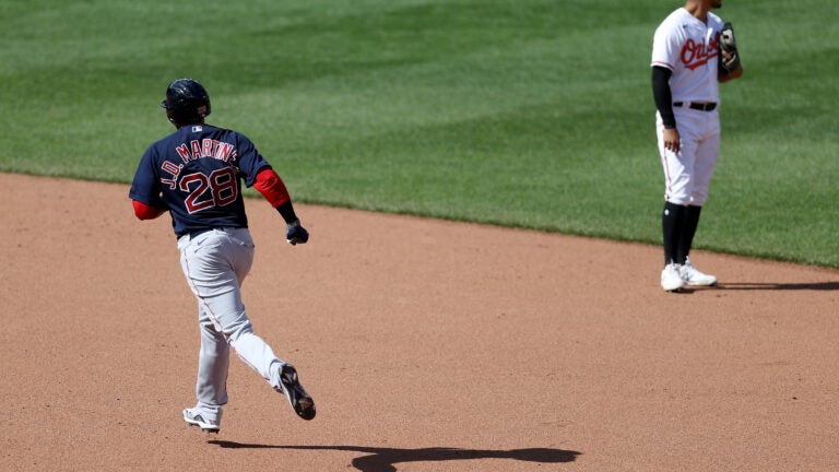 Red Sox's J.D. Martinez hits three homers in win vs. Orioles 