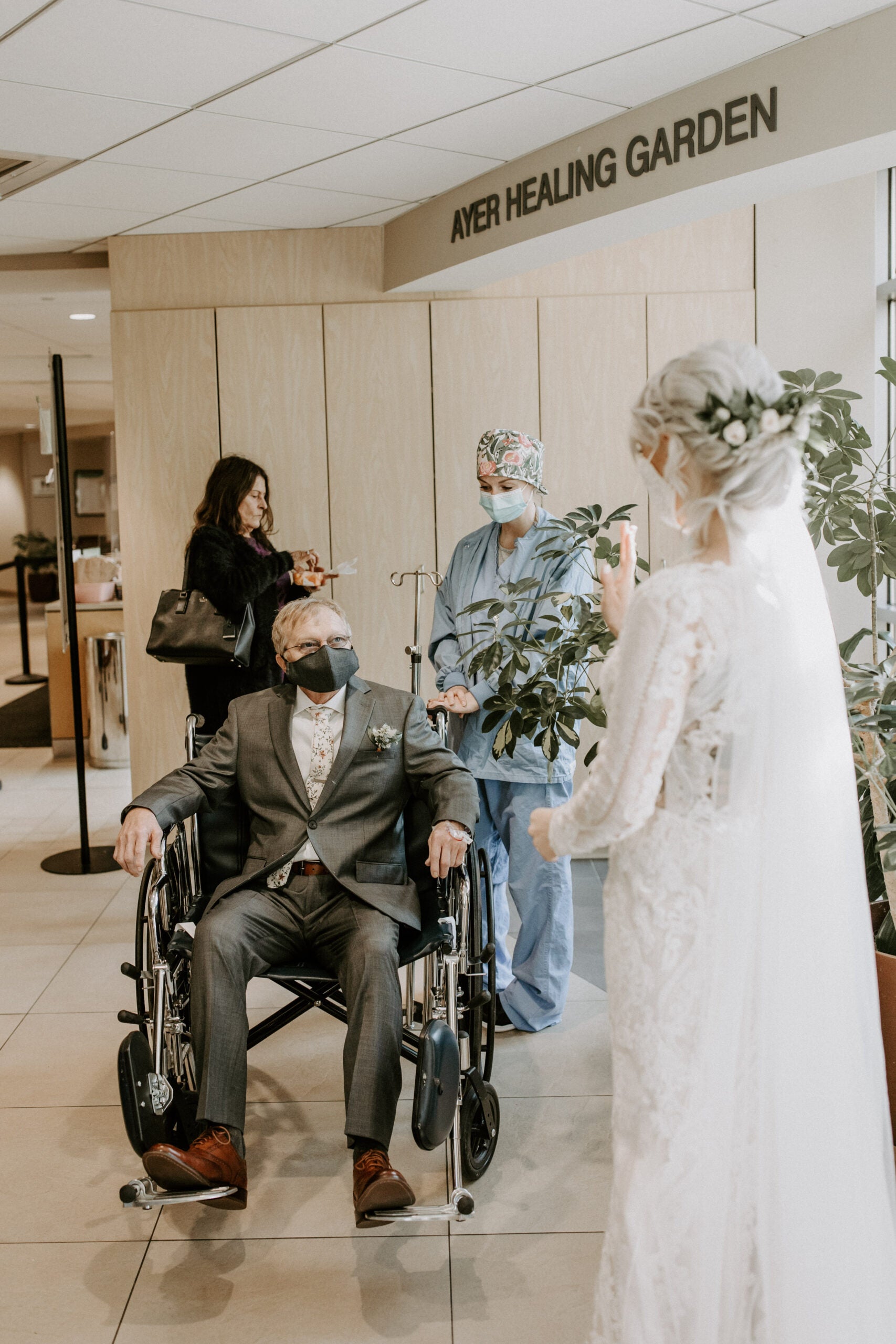 Father gives daughter away in hospital room wedding