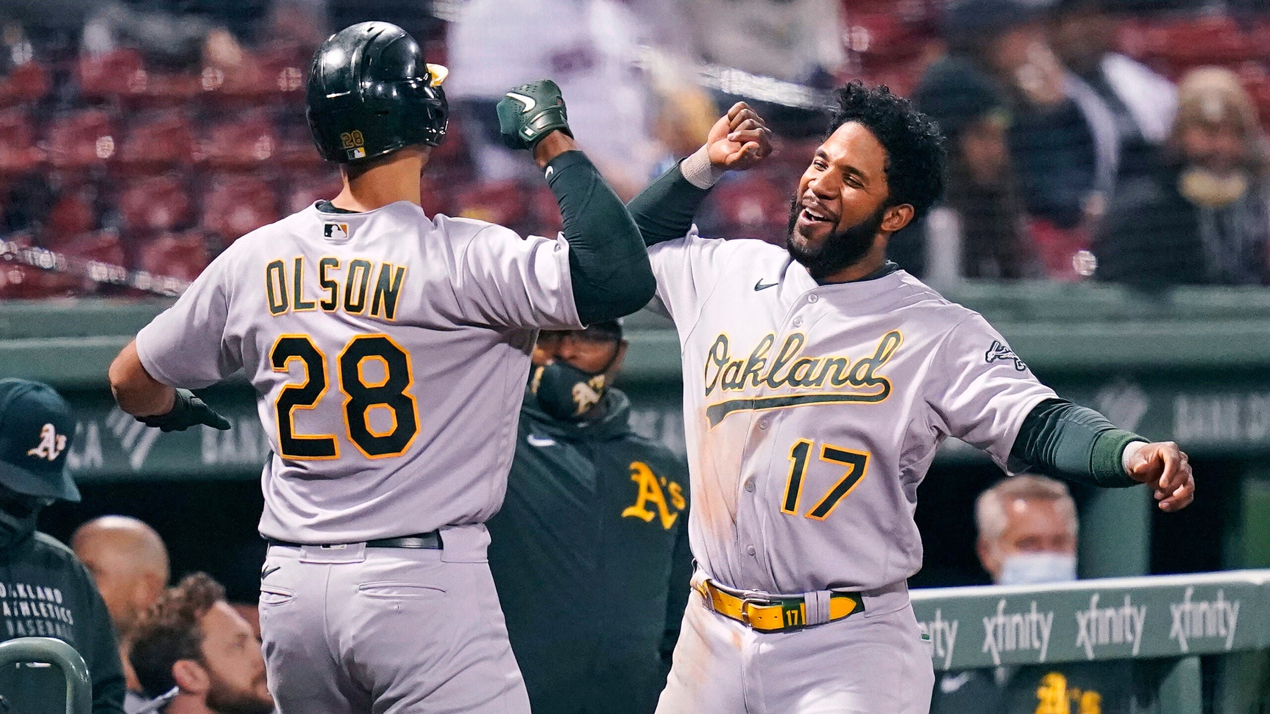 Olson's 4 RBIs lead A's past Rangers for 3rd straight win