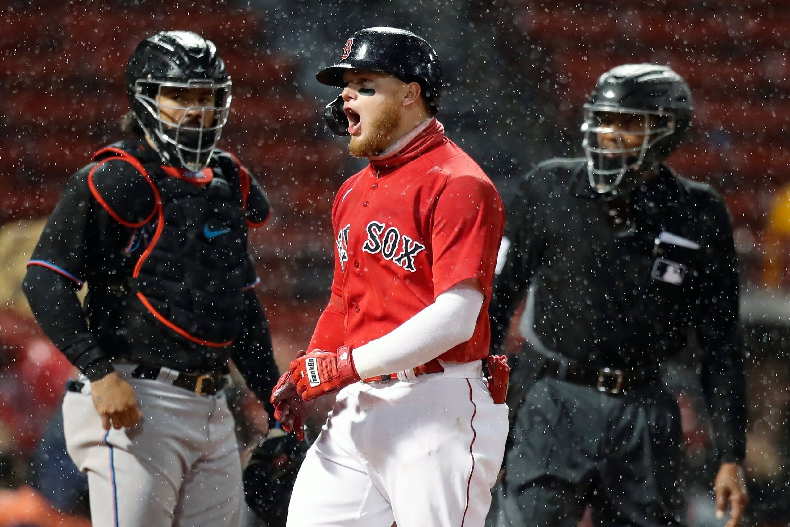 Alex Verdugo, Red Sox Beat Marlins 5-2 In Rain-shortened Game Alex ...