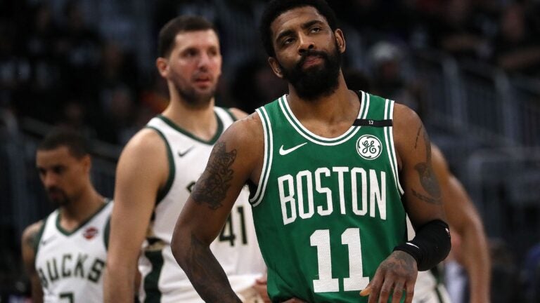From one 11 to another:' Patriots give Celtics star Kyrie Irving personalized  jersey