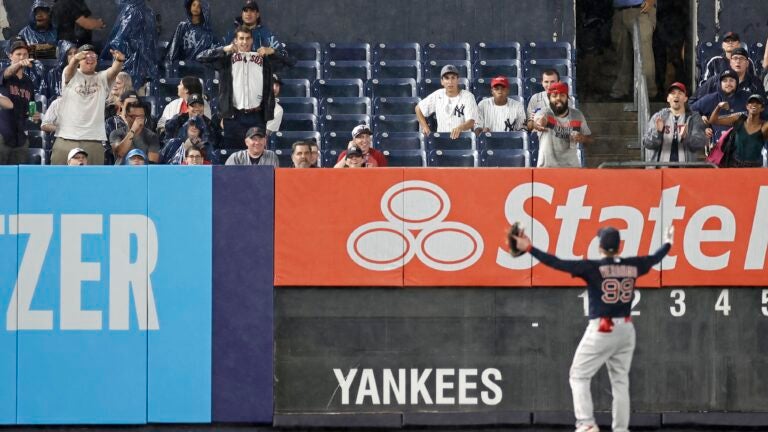 Fan At Yankee Stadium Throws Baseball At Alex Verdugo, Hits Him In The Back  - CBS Boston