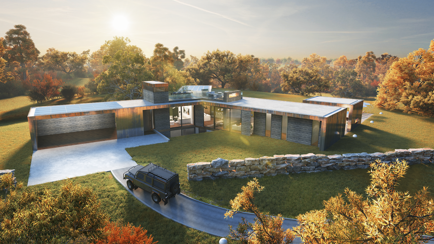 34 Ebens Lane Chilmark MA driveway rendering