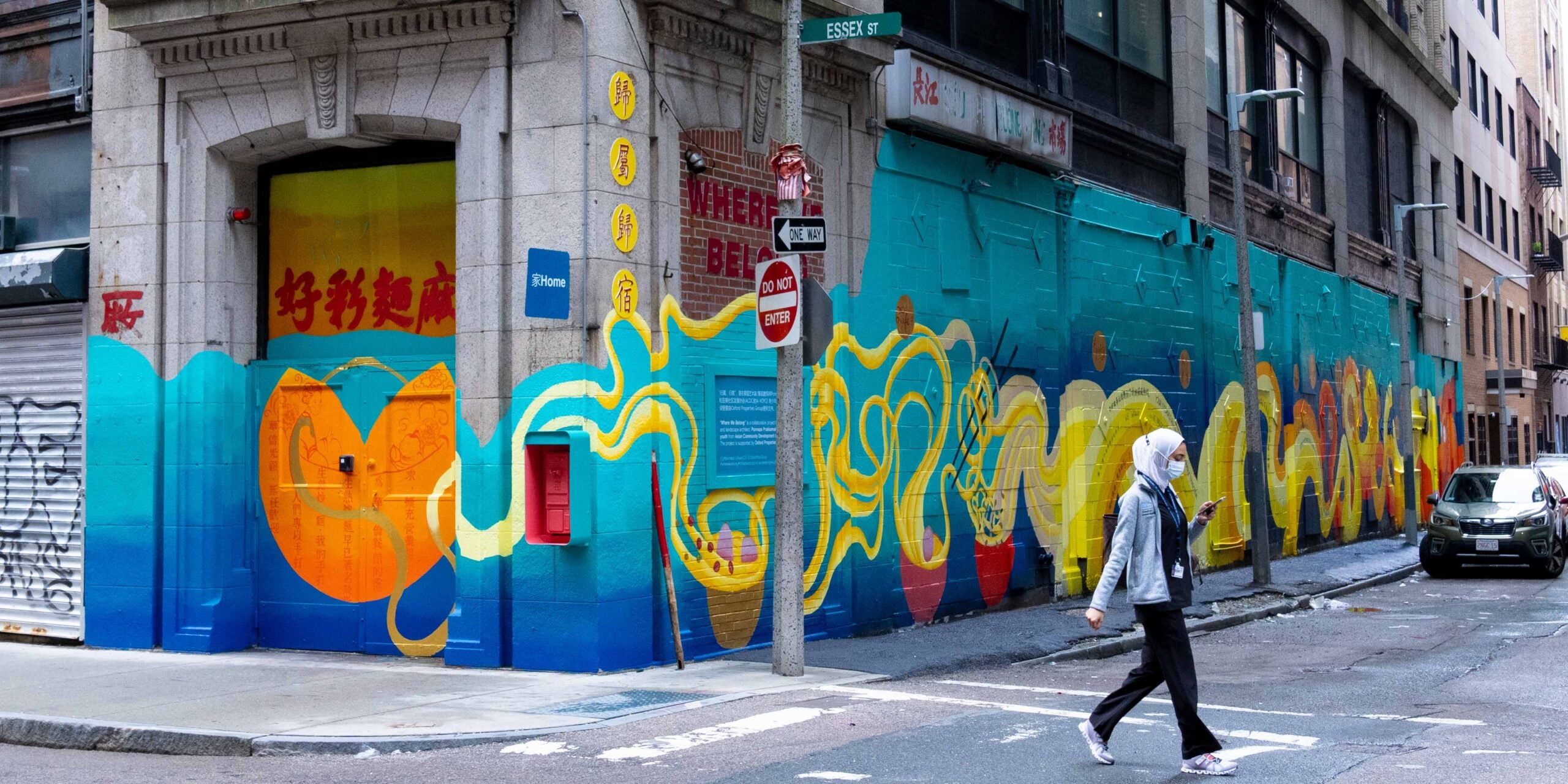 Historic street in NYC's Chinatown being painted into giant mural