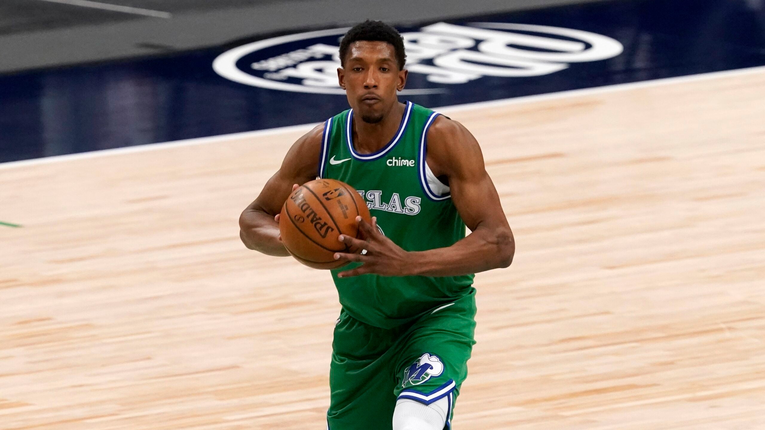 Josh Richardson of the Dallas Mavericks handles the ball during the