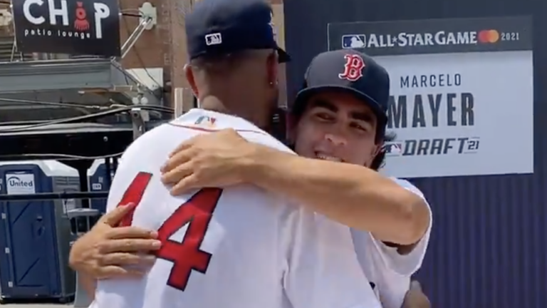 Hit bombs': Watch Red Sox draftee Marcelo Mayer meet Xander Bogaerts