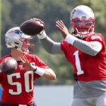 Cam Newton Mac Jones Patriots