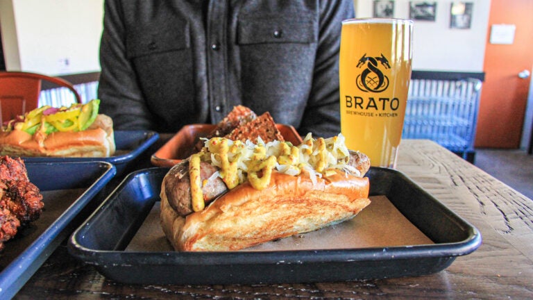 Bratwurst at Brato Brewhouse & Kitchen