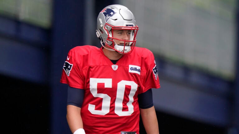 Why is QB Mac Jones wearing No. 50 during Patriots training camp