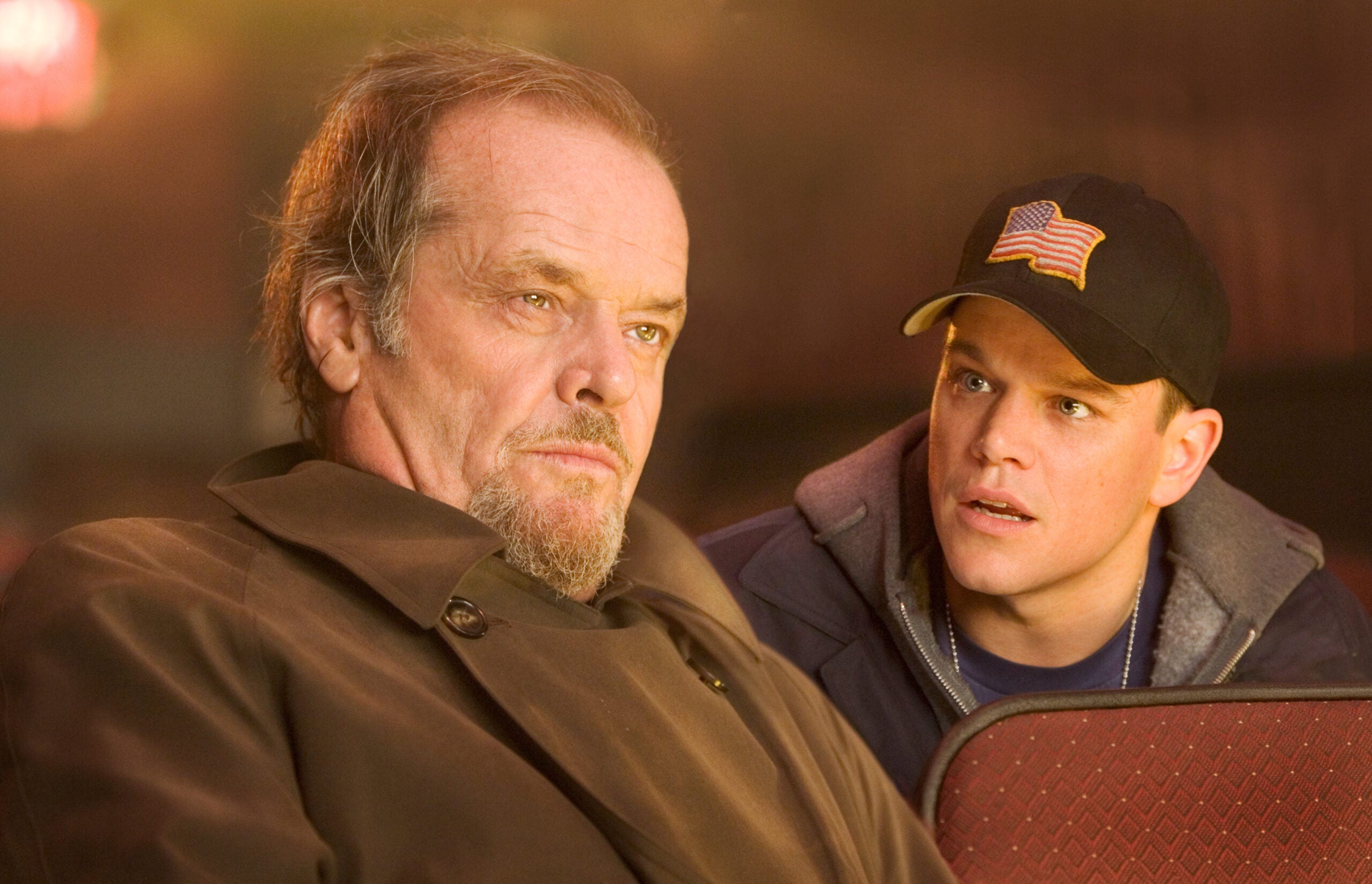Matt Damon and Jack Nicholson in "The Departed."