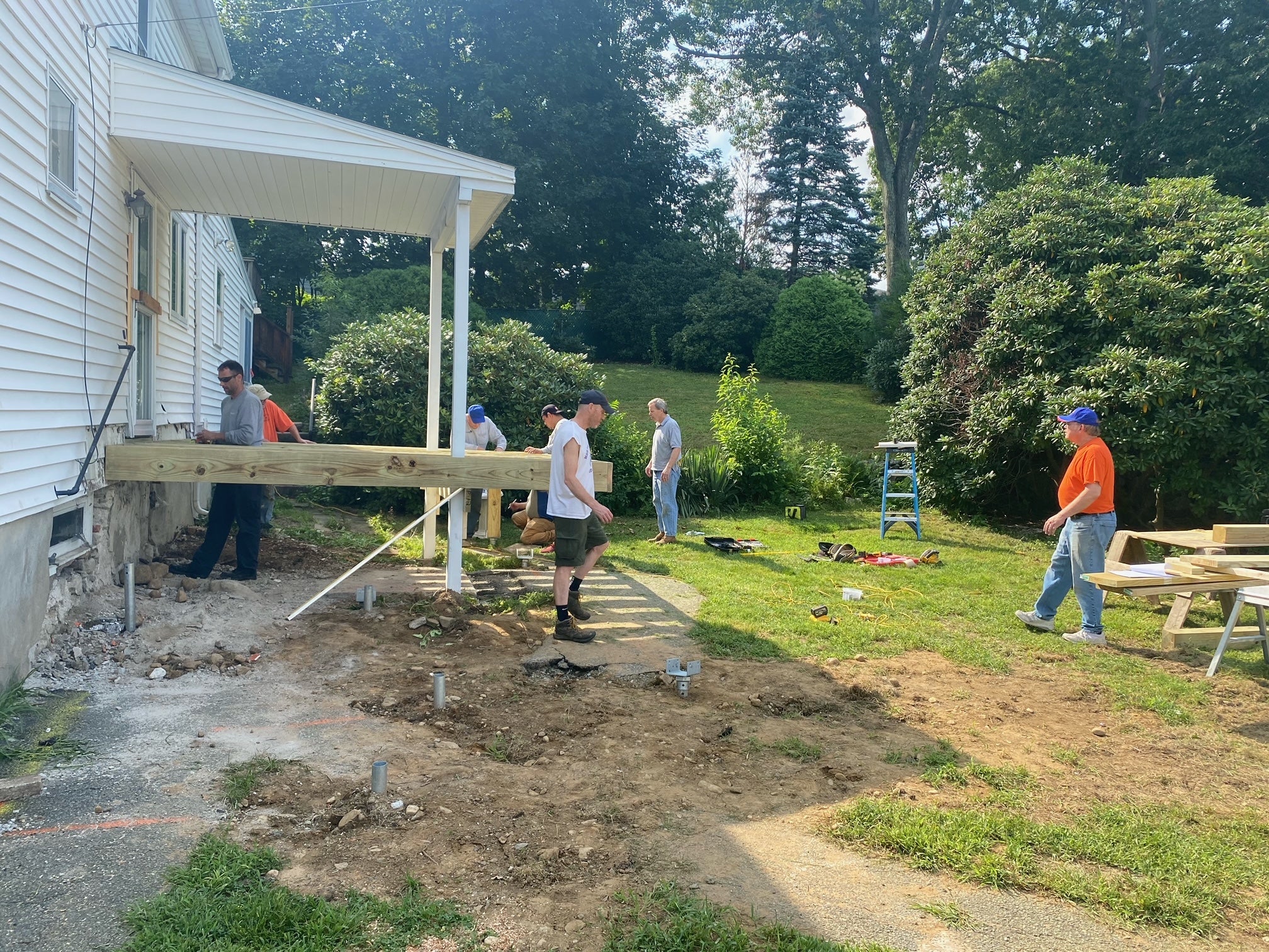 Woburn Boy Scouts build ramp for former member