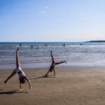 cartwheels on the beach