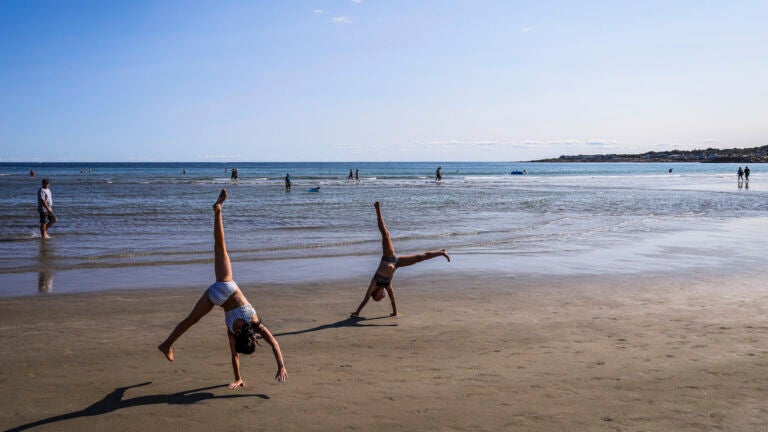 cartwheels on the beach