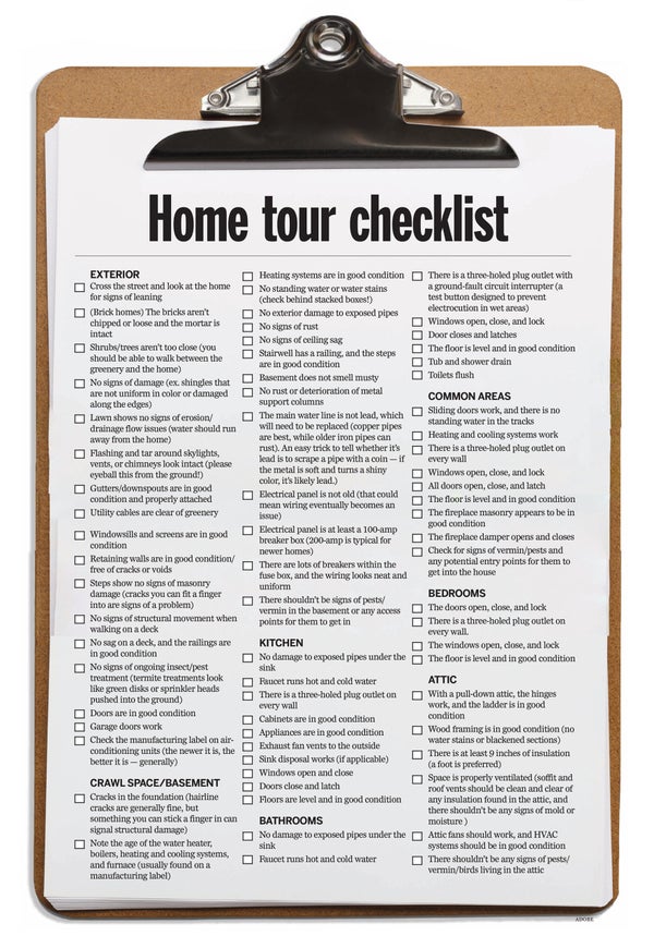 Fall House Hunt Touring homes? Take this checklist with you.