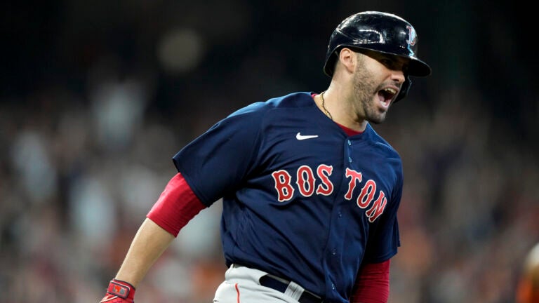 J.D. Martinez (back spasms) removed from Boston Red Sox game in