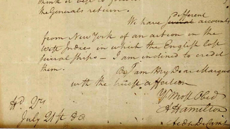 Alexander Hamilton letter at center of legal fight returned to Massachusetts - Vimarsana News