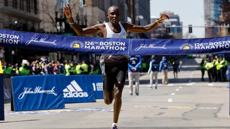Evans Chebet wins the Boston Marathon